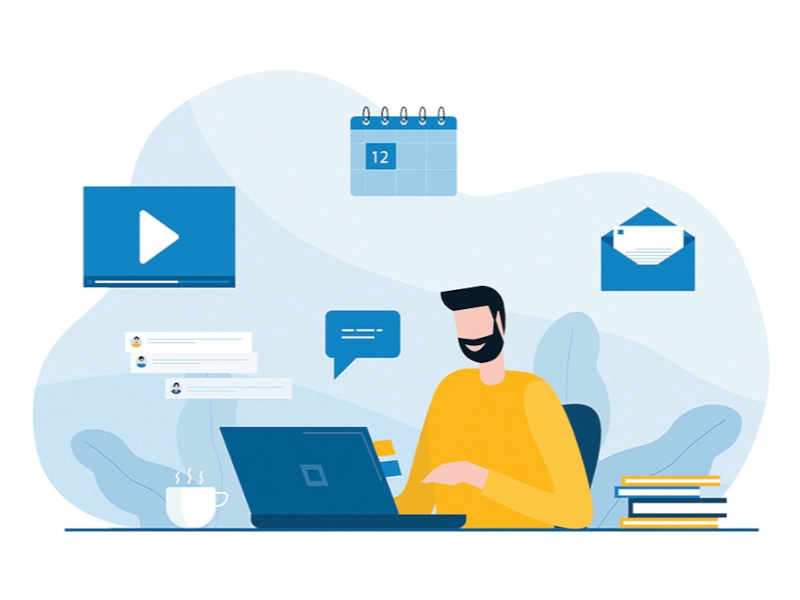 Illustration of a union mobile app with member portal