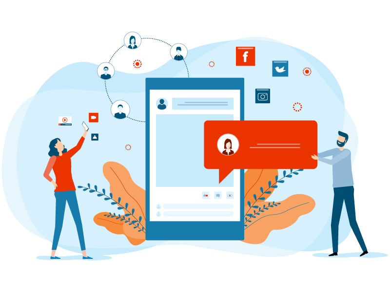 Illustration of union communication via SMS and push notifications